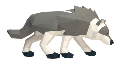 Wolf Hunting - papercraft kit low-poly style
