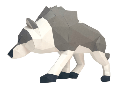 Wolf Hunting - papercraft kit low-poly style